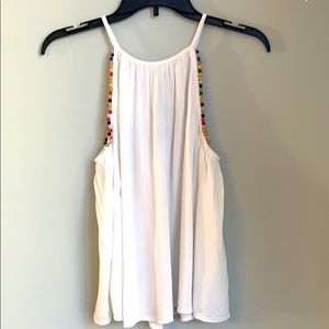 Eyeshadow top with spaghetti straps